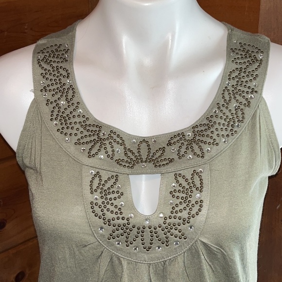 Private Boutique label tank style top key hole sexy front bling detail BEAUTIFUL - Picture 6 of 11